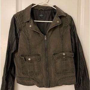 American Eagle mixed leather jacket